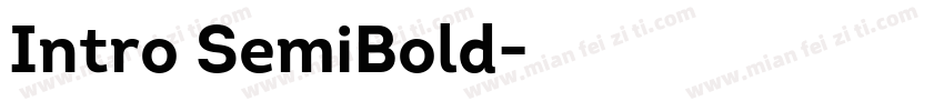 Intro SemiBold字体转换